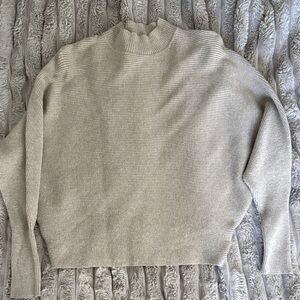 Brown cinched waist sweater